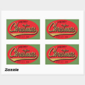 Stickers NOËL "Retro Christmas Est A.D. 336" (Feuille)