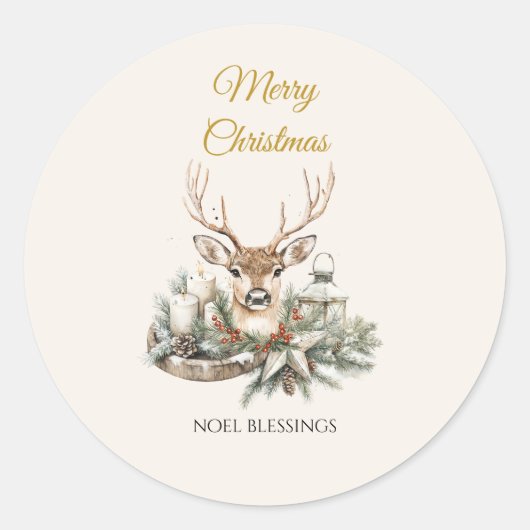 Stickers Noël rustique élégant - Enveloppement cad (Devant)