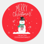 Stickers Noël Snowman : Personnaliser la joie (Devant)