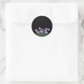 Stickers Noir aux jolies fleurs de tulipe (Sac)
