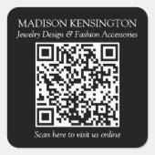 Stickers noir Code QR en ligne pour les entreprise (Devant)