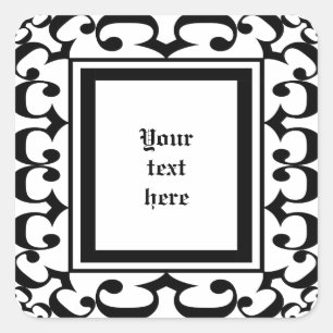 Stickers noir et blanc orange