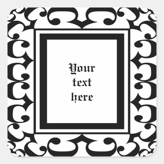 Stickers noir et blanc orange (Devant)