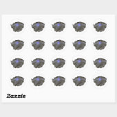 Stickers noir et bleu Petunia (Feuille)