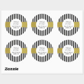 Stickers Noir et Gold Wedding Favor (Feuille)