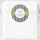 Stickers Noir et Gold Wedding Favor (Sac)