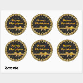Stickers Noir et Or Joyeux Noël (Feuille)