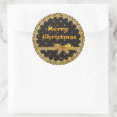 Stickers Noir et Or Joyeux Noël (Sac)