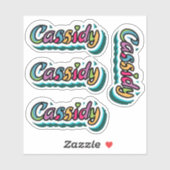 Stickers Nom Cassidy (Feuille)