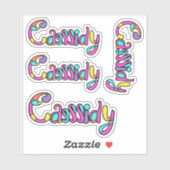 Stickers Nom Cassidy (Feuille)