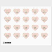 Stickers Nom Coeur Rose Enfants (Feuille)