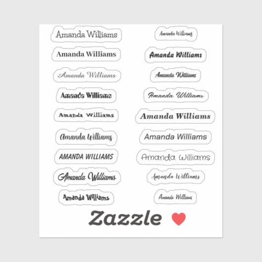 Stickers Nom de coupe personnalisée (Feuille)