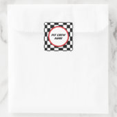 Stickers Nom de l'invité À damiers Carré (Sac)