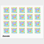 Stickers Nom de Maze de couleur Dinos mignons (Feuille)