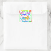 Stickers Nom de Maze de couleur Dinos mignons (Sac)