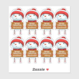 Stickers Nom de vacances hiver