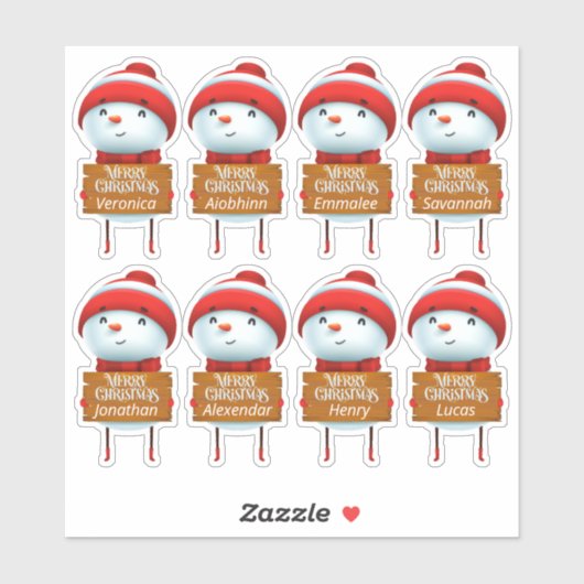 Stickers Nom de vacances hiver (Feuille)