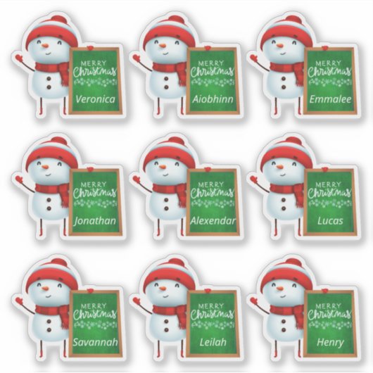 Stickers Nom de vacances hiver (Devant)