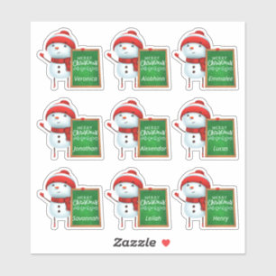 Stickers Nom de vacances hiver