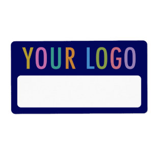 Stickers Nom du personnel bleu Étiquettes avec log