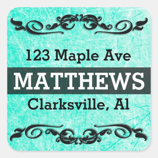 Stickers Nom et adresse personnalisés (Devant)