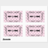 Stickers Nom Poka Rose (Feuille)