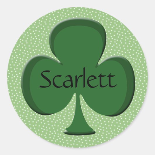Stickers Nom Shamrock Scarlett / Sceaux Enveloppe (Devant)