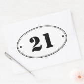 Stickers Nombre Ovale Simple (Enveloppe)
