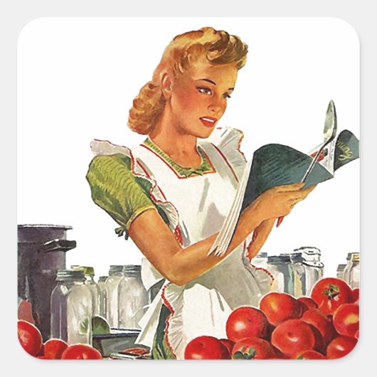 Stickers Notes Canard Jar Carré Cadeaux Cuisine (Devant)