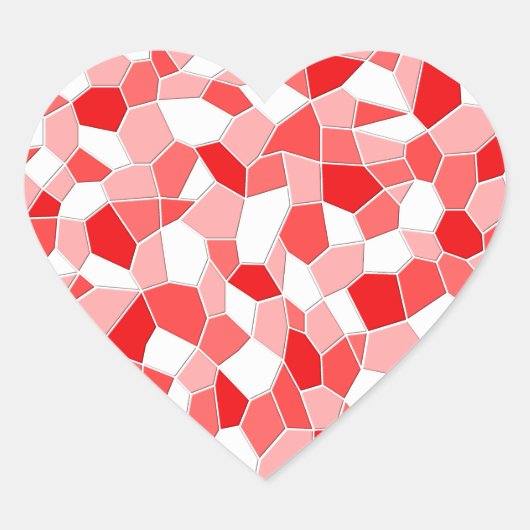 Stickers - Nuances de mosaïque rouge (Devant)