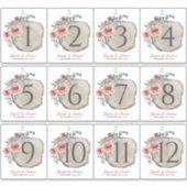 Stickers Numéro de tableau du Rose de tranche de b (Devant)
