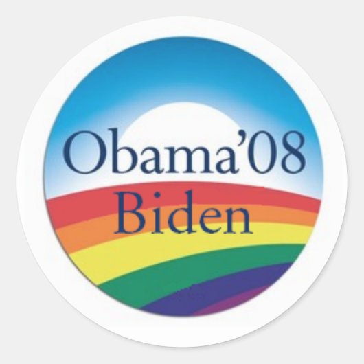 Stickers Obama Biden RAINBOW (Devant)