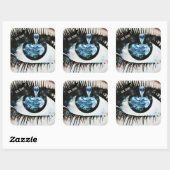 Stickers oeil bleu (Feuille)