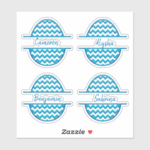 Stickers OEufs de Pâques ZigZag personnalisables d