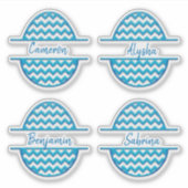 Stickers OEufs de Pâques ZigZag personnalisables d (Devant)