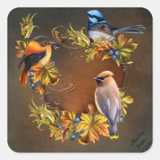 Stickers Oiseaux d'automne