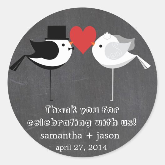 Stickers Oiseaux mariages (Devant)