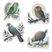 Stickers Oiseaux Nouvelle-Zélande (Devant)