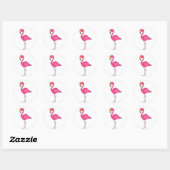 Stickers Oiseaux tropicaux Flamants roses roses (Feuille)