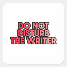 Stickers om de schrijver niet te storen