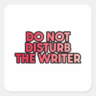 Stickers om de schrijver niet te storen