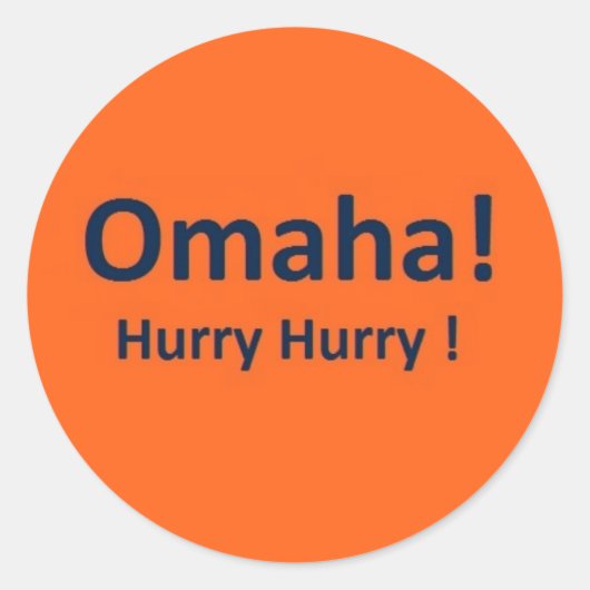 Stickers Omaha pour les fans de Broncos (Devant)