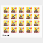 Stickers Ombre Anniversaire Poop Emoji (Feuille)