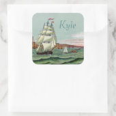 Stickers op het Square Block Island (Tas)