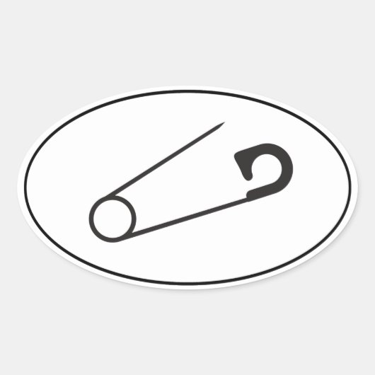 Stickers Open Safety Pin | Autocollants automobile (Devant)