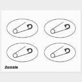 Stickers Open Safety Pin | Autocollants automobile (Feuille)