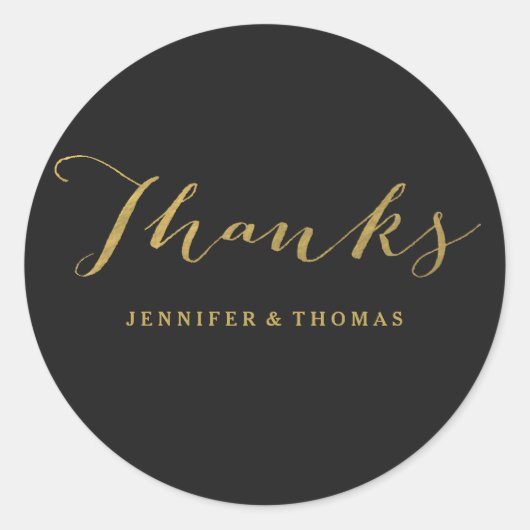 Stickers or et Merci noir (Devant)