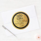 Stickers or et noir rétro pour mariage Favor (Enveloppe)