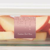 Stickers or rose avec texte personnalisé (Apposé)