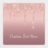 Stickers or rose avec texte personnalisé (Design 1)